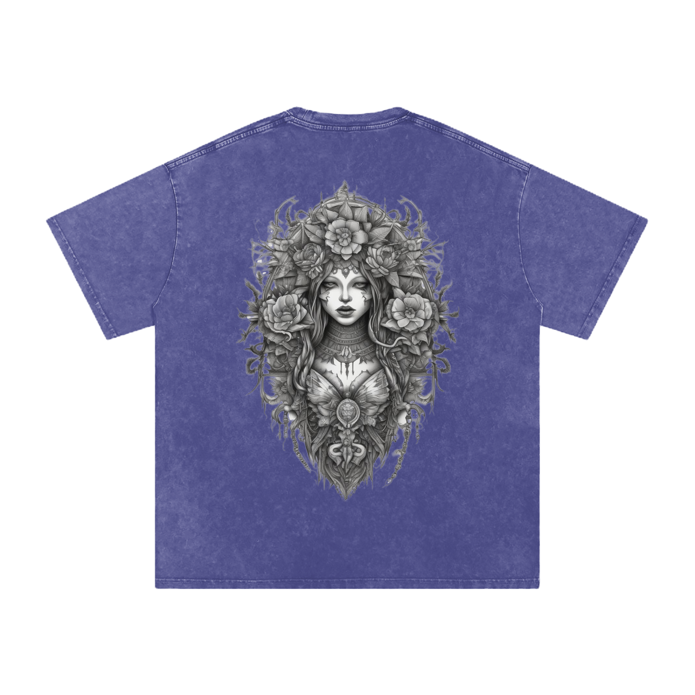 Inked Legacy - Acid Wash Floral Empress Tee