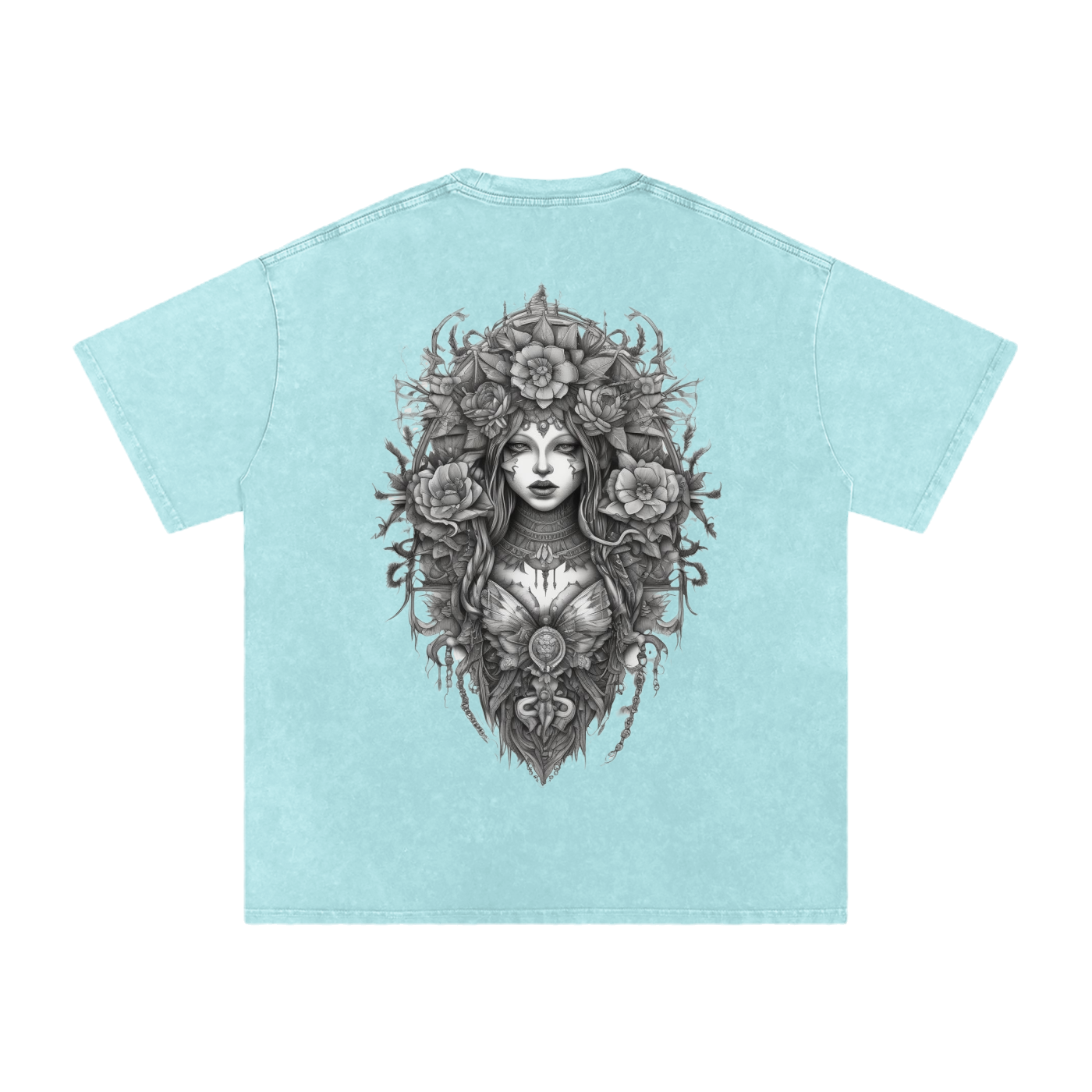 Inked Legacy - Acid Wash Floral Empress Tee