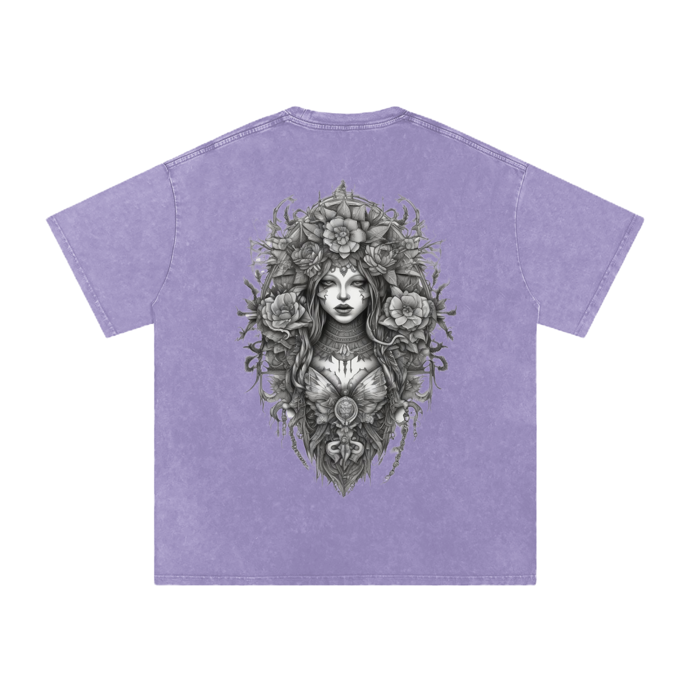Inked Legacy - Acid Wash Floral Empress Tee