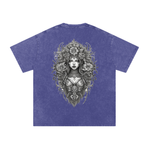 Inked Legacy - Acid Wash Floral Empress Tee