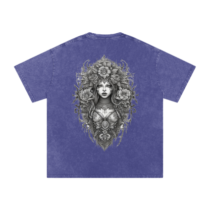 Inked Legacy - Acid Wash Floral Empress Tee