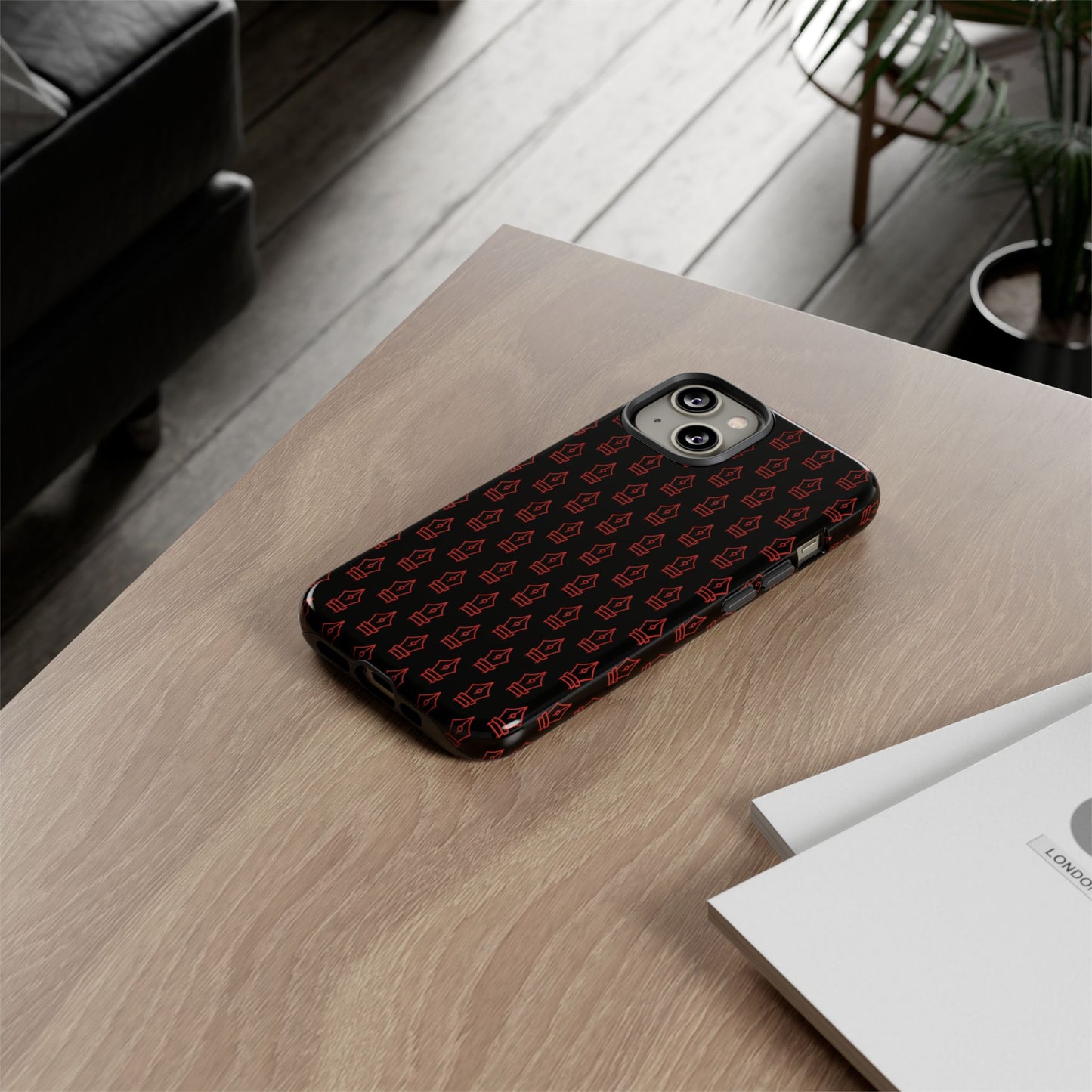 Inked Legacy Pattern Tough Case – Red Script Edition
