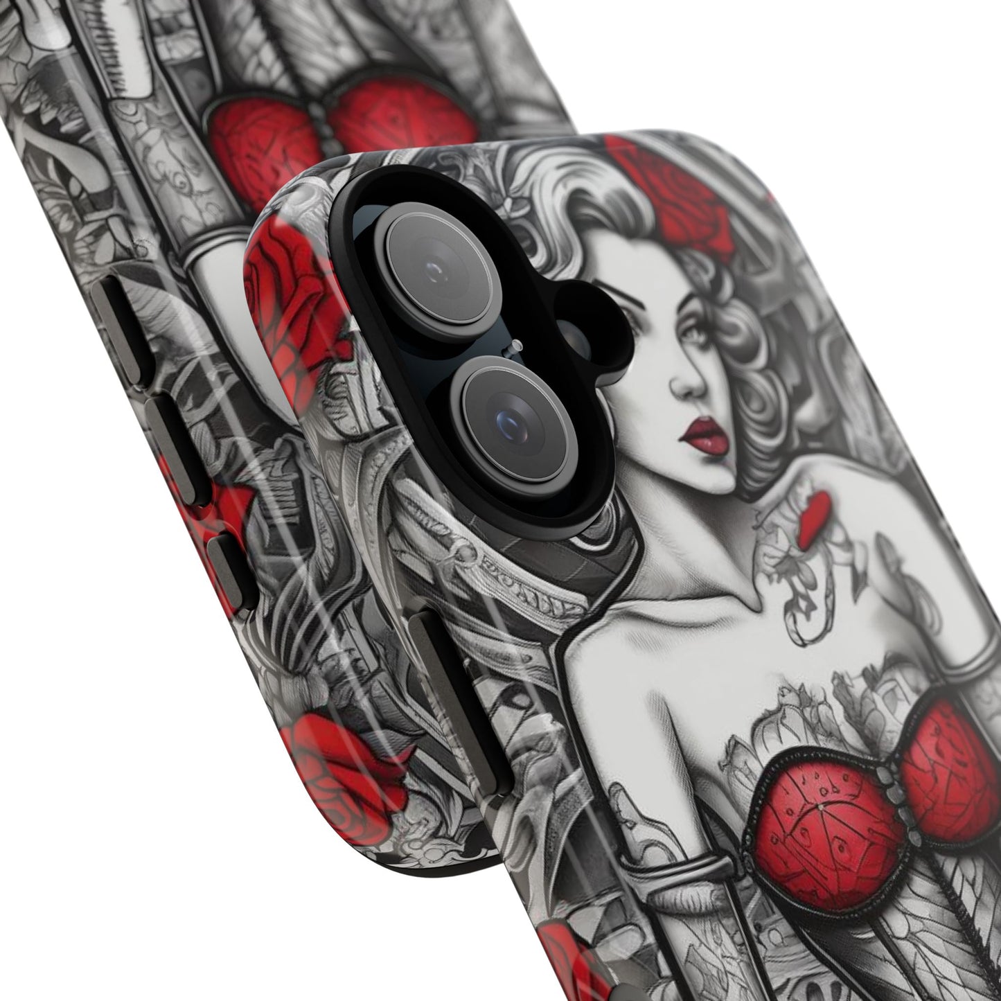 Scarlet Siren Tough Case – Rose Tattoo Edition