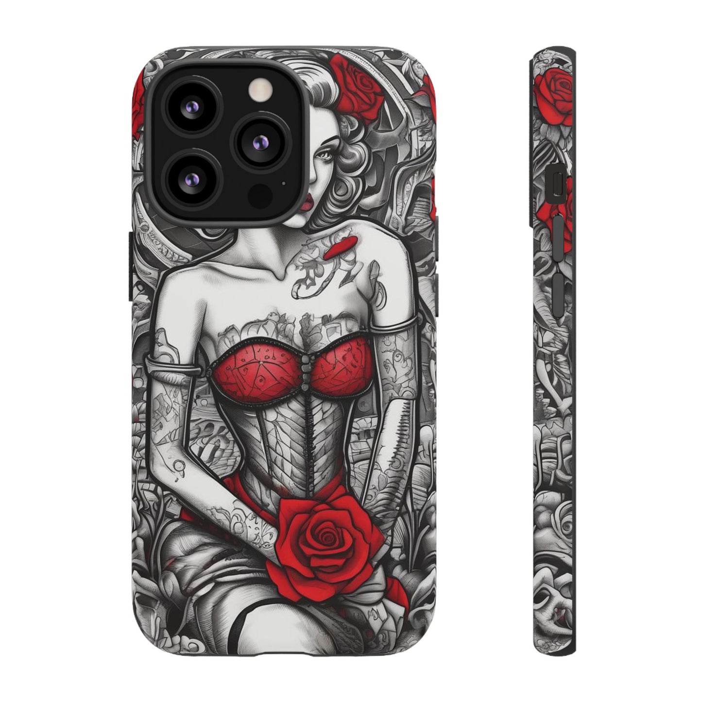 Scarlet Siren Tough Case – Rose Tattoo Edition