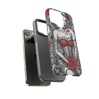 Scarlet Siren Tough Case – Rose Tattoo Edition