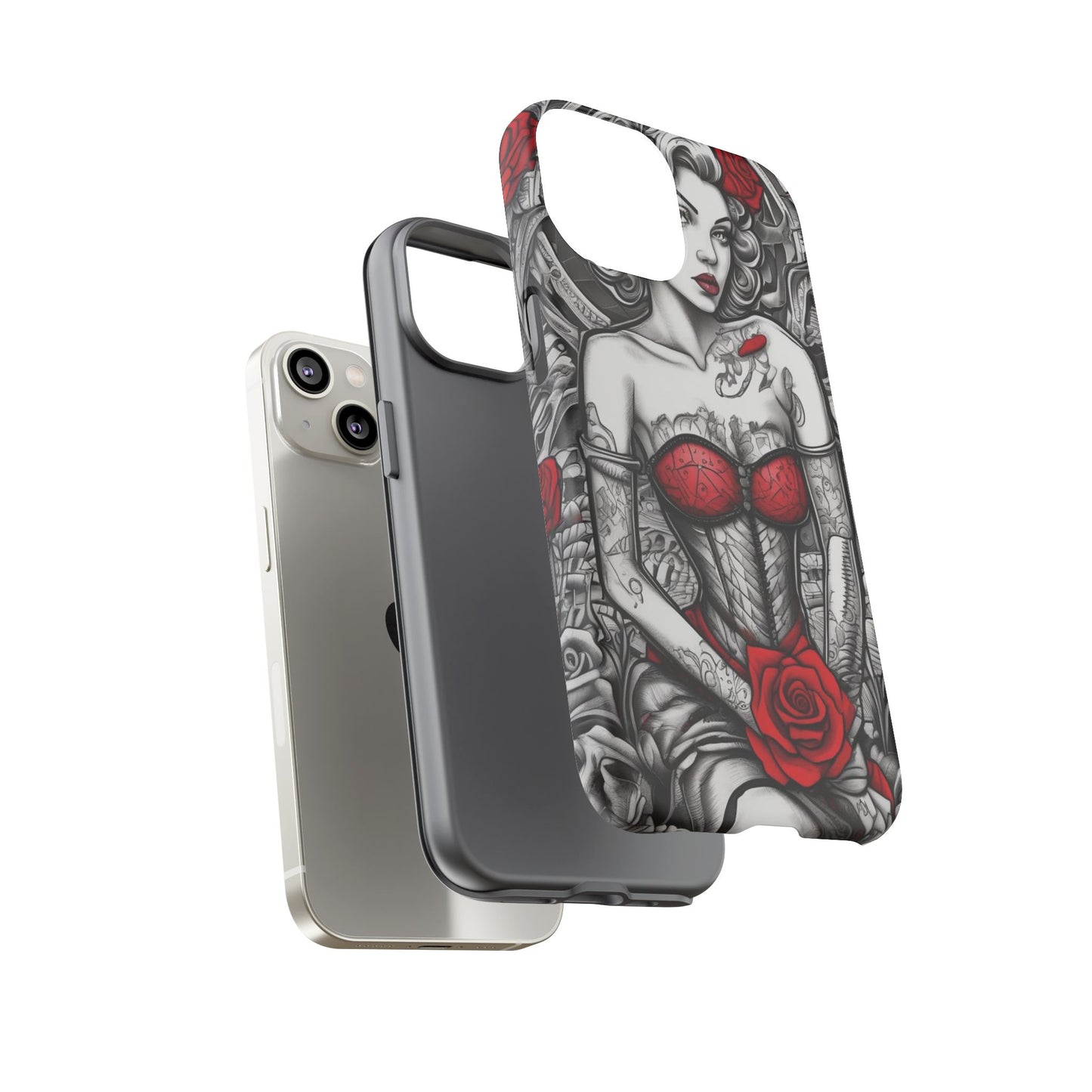 Scarlet Siren Tough Case – Rose Tattoo Edition