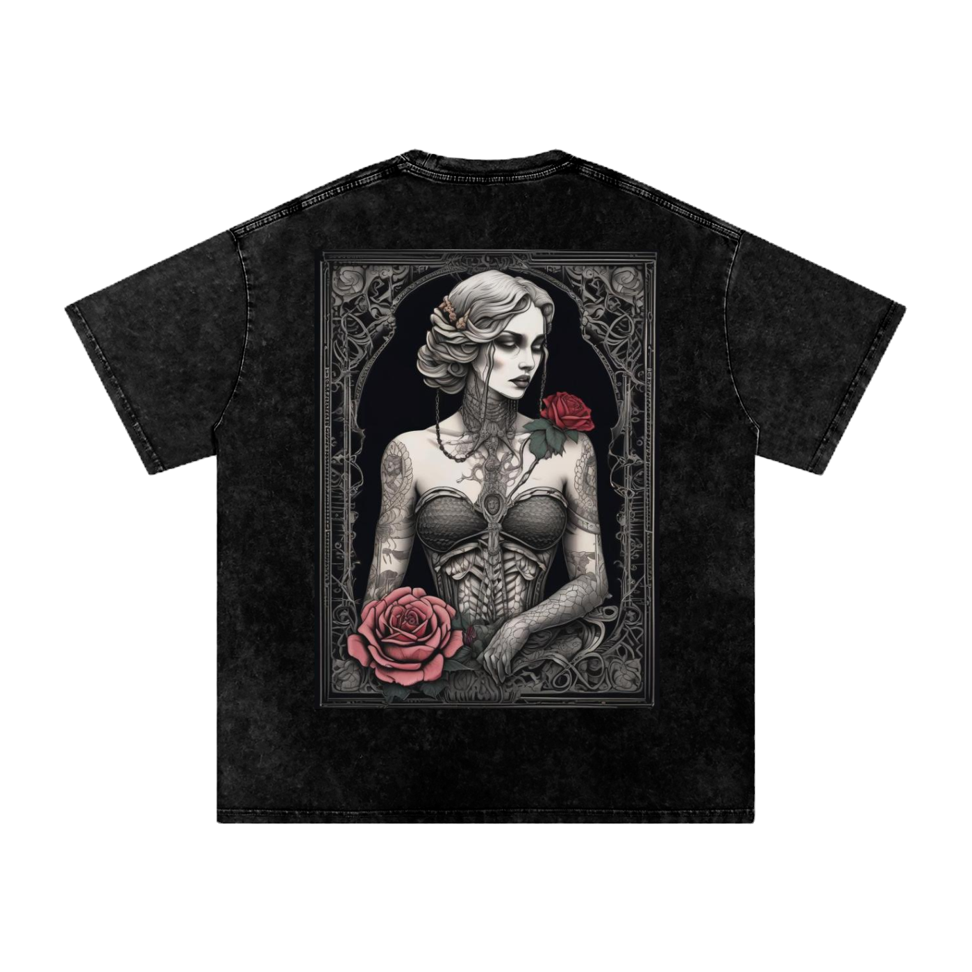 Inked Legacy - Acid Wash Rose Queen Tee