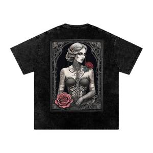 Inked Legacy - Acid Wash Rose Queen Tee