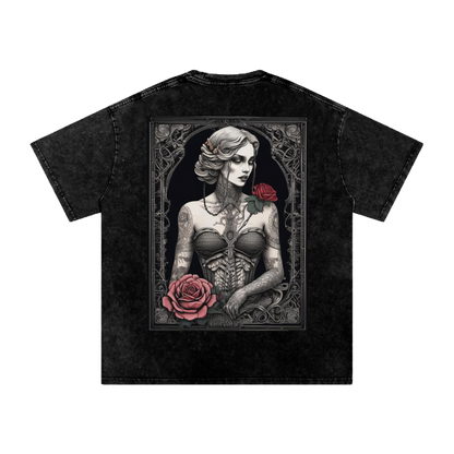 Inked Legacy - Acid Wash Rose Queen Tee