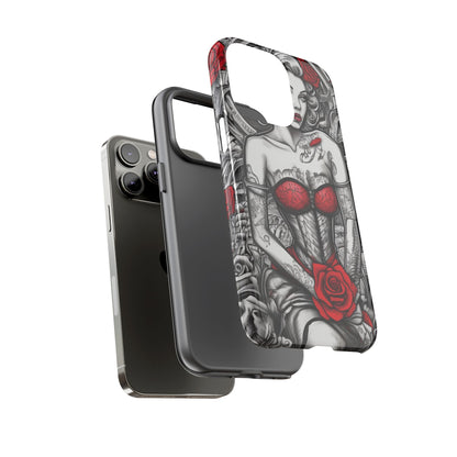 Scarlet Siren Tough Case – Rose Tattoo Edition