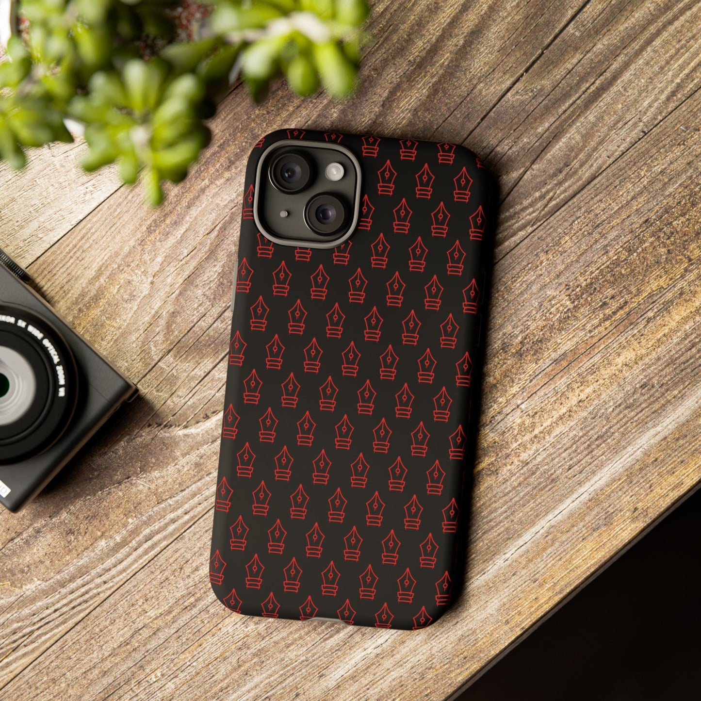 Inked Legacy Pattern Tough Case – Red Script Edition
