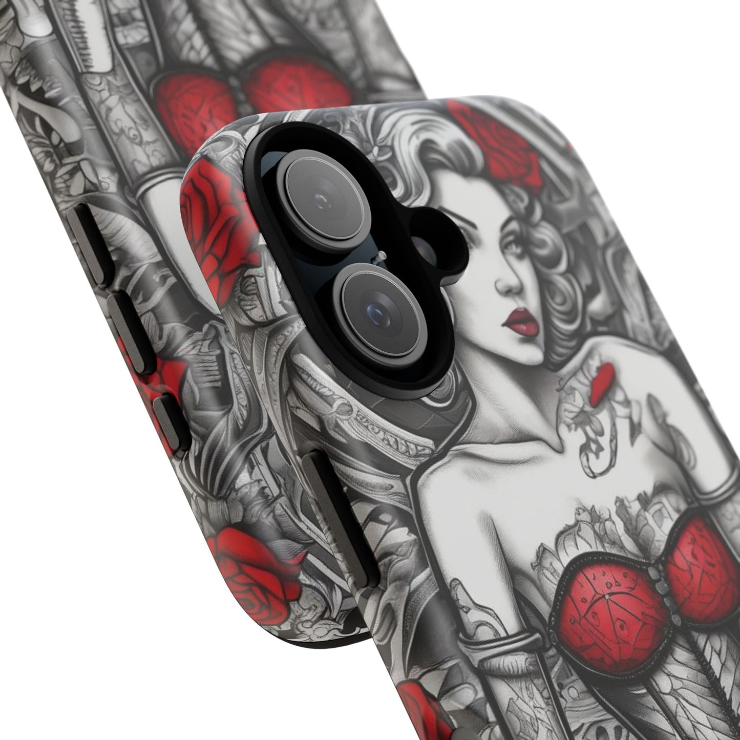Scarlet Siren Tough Case – Rose Tattoo Edition