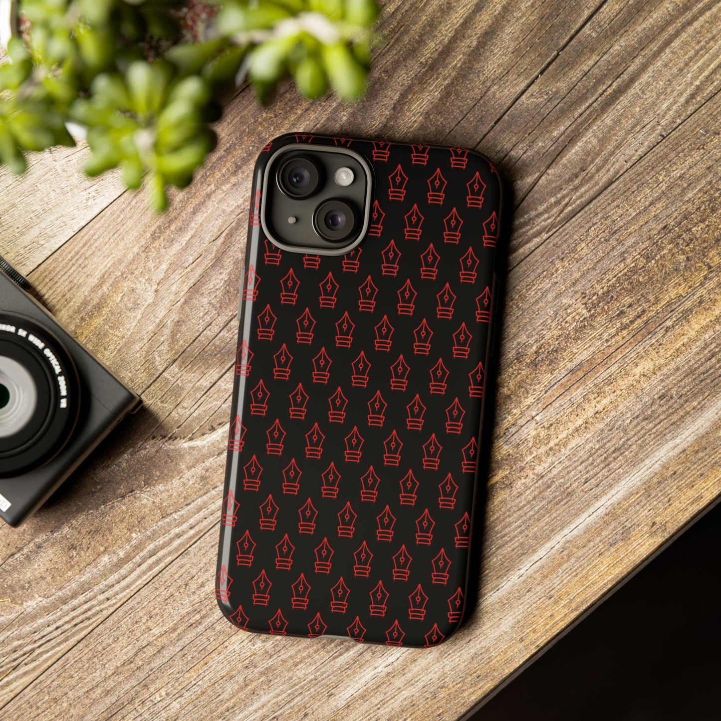Inked Legacy Pattern Tough Case – Red Script Edition