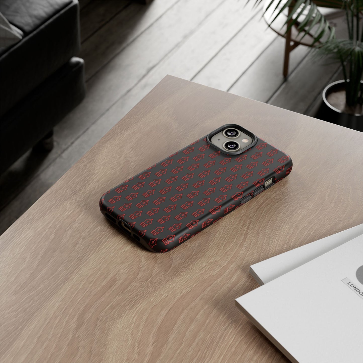 Inked Legacy Pattern Tough Case – Red Script Edition