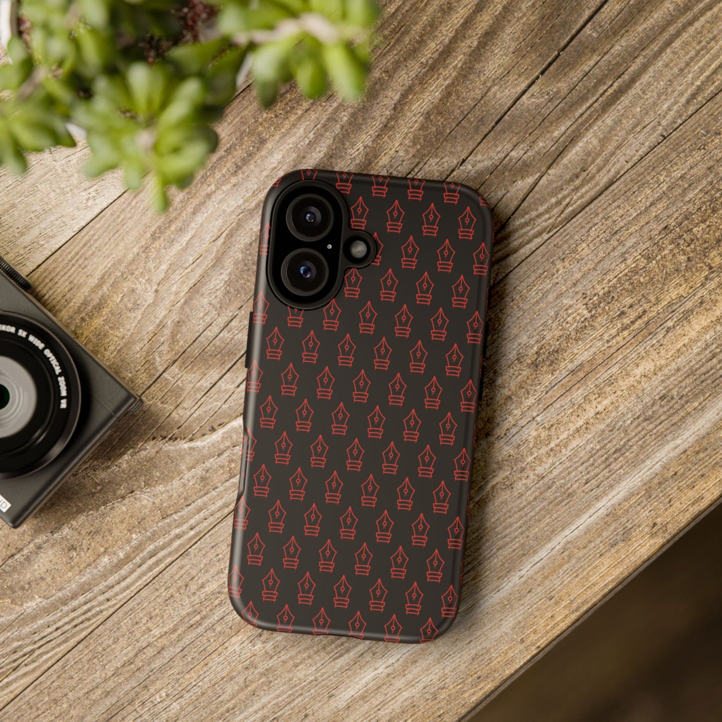 Inked Legacy Pattern Tough Case – Red Script Edition
