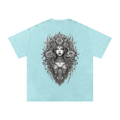 Inked Legacy - Acid Wash Floral Empress Tee