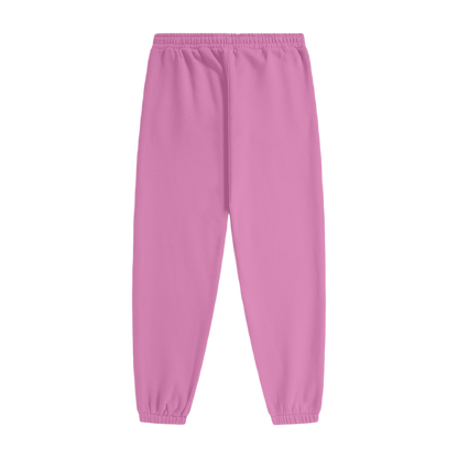 Pink sweatpants on a white background