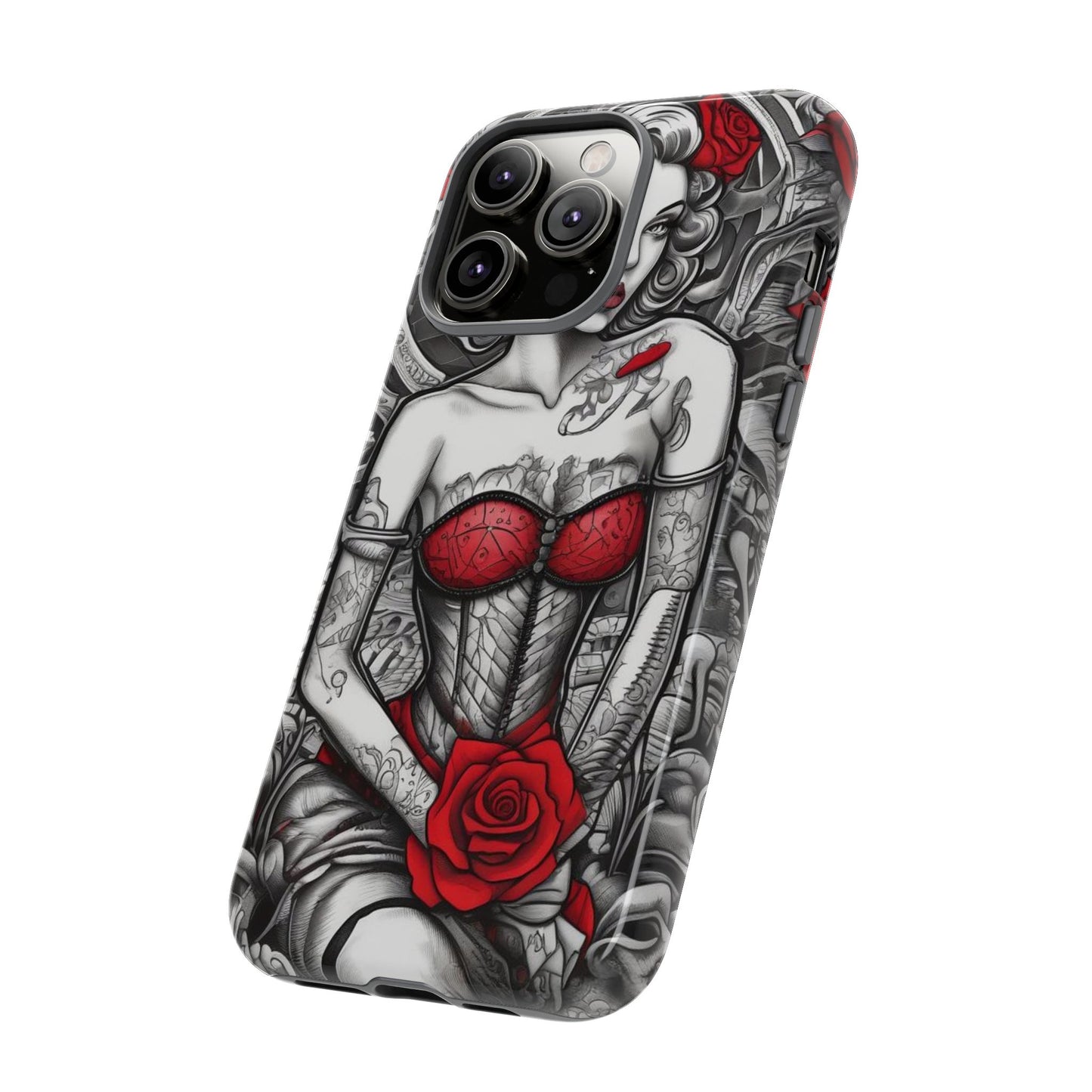 Scarlet Siren Tough Case – Rose Tattoo Edition