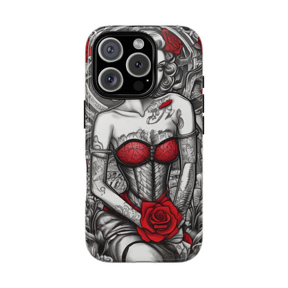 Scarlet Siren Tough Case – Rose Tattoo Edition