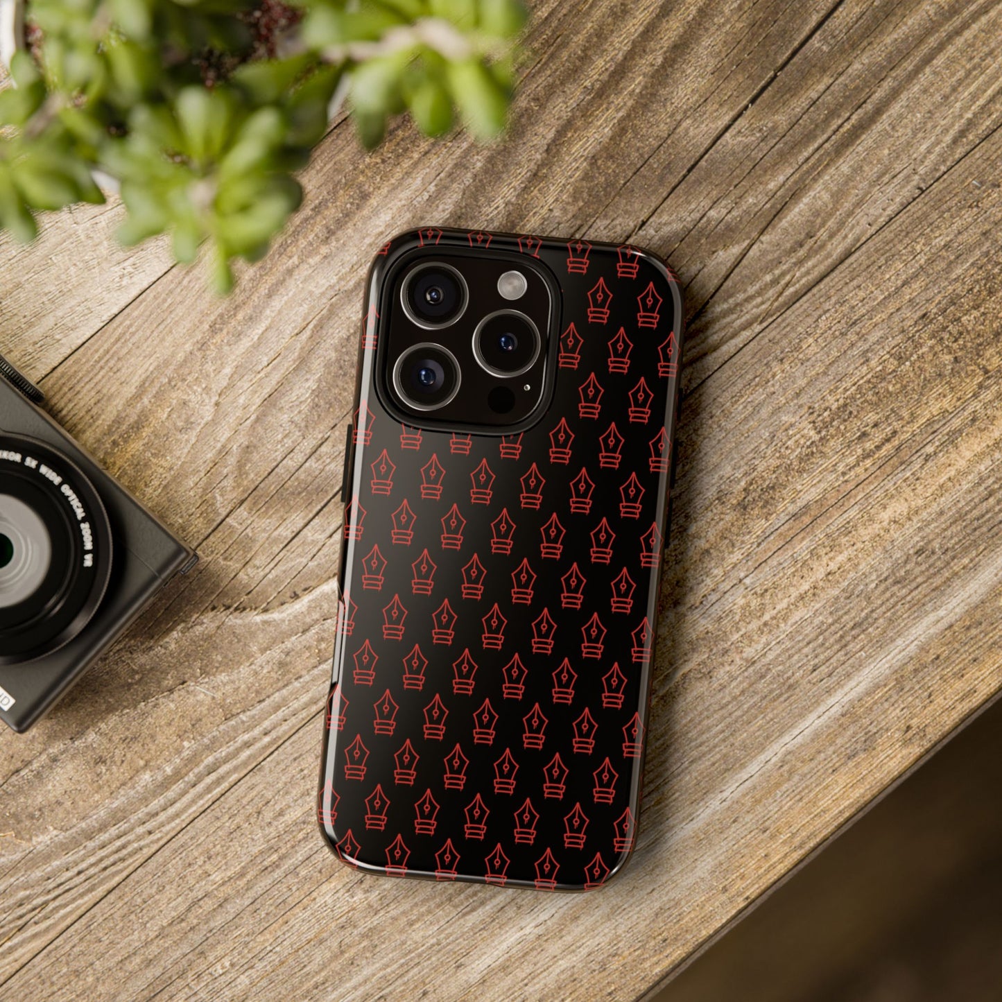 Inked Legacy Pattern Tough Case – Red Script Edition