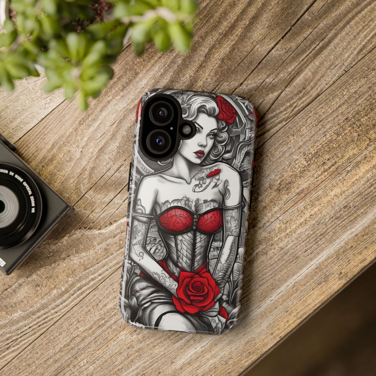 Scarlet Siren Tough Case – Rose Tattoo Edition