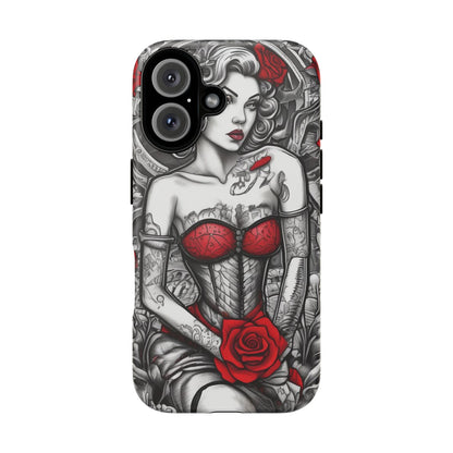 Scarlet Siren Tough Case – Rose Tattoo Edition