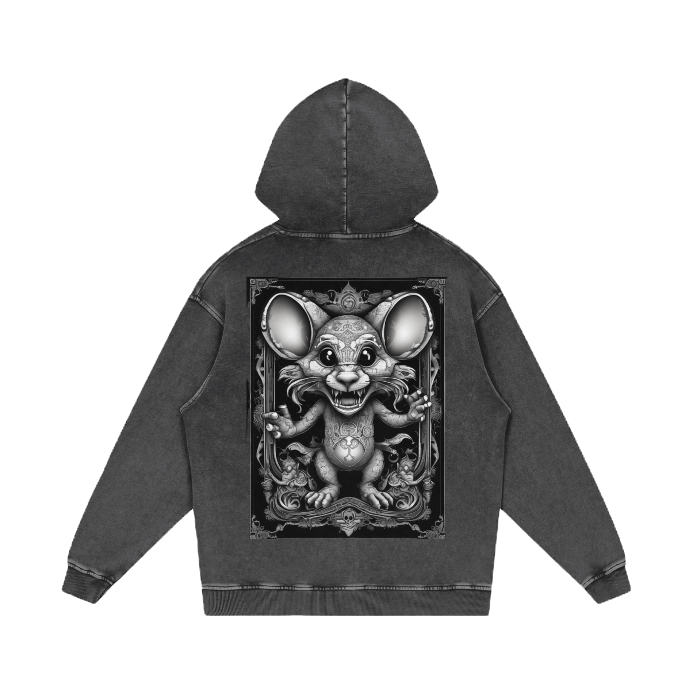 Inked Legacy - Acid Wash Gothic Mouse Hoodie