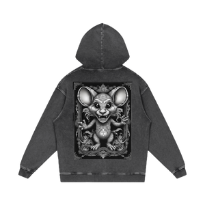 Inked Legacy - Acid Wash Gothic Mouse Hoodie