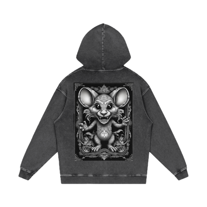 Inked Legacy - Acid Wash Gothic Mouse Hoodie
