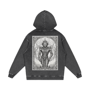 Inked Legacy - Acid Wash Shadow King Hoodie