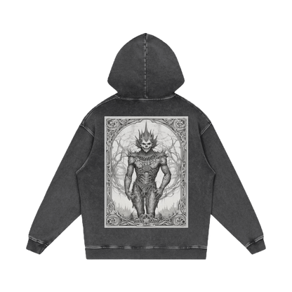 Inked Legacy - Acid Wash Shadow King Hoodie