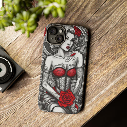 Scarlet Siren Tough Case – Rose Tattoo Edition
