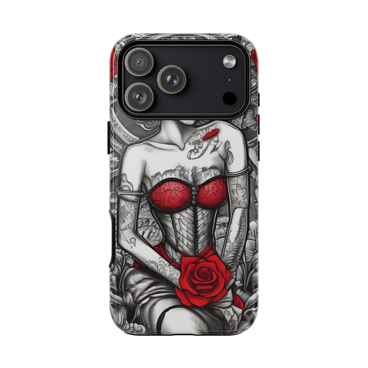 Scarlet Siren Tough Case – Rose Tattoo Edition