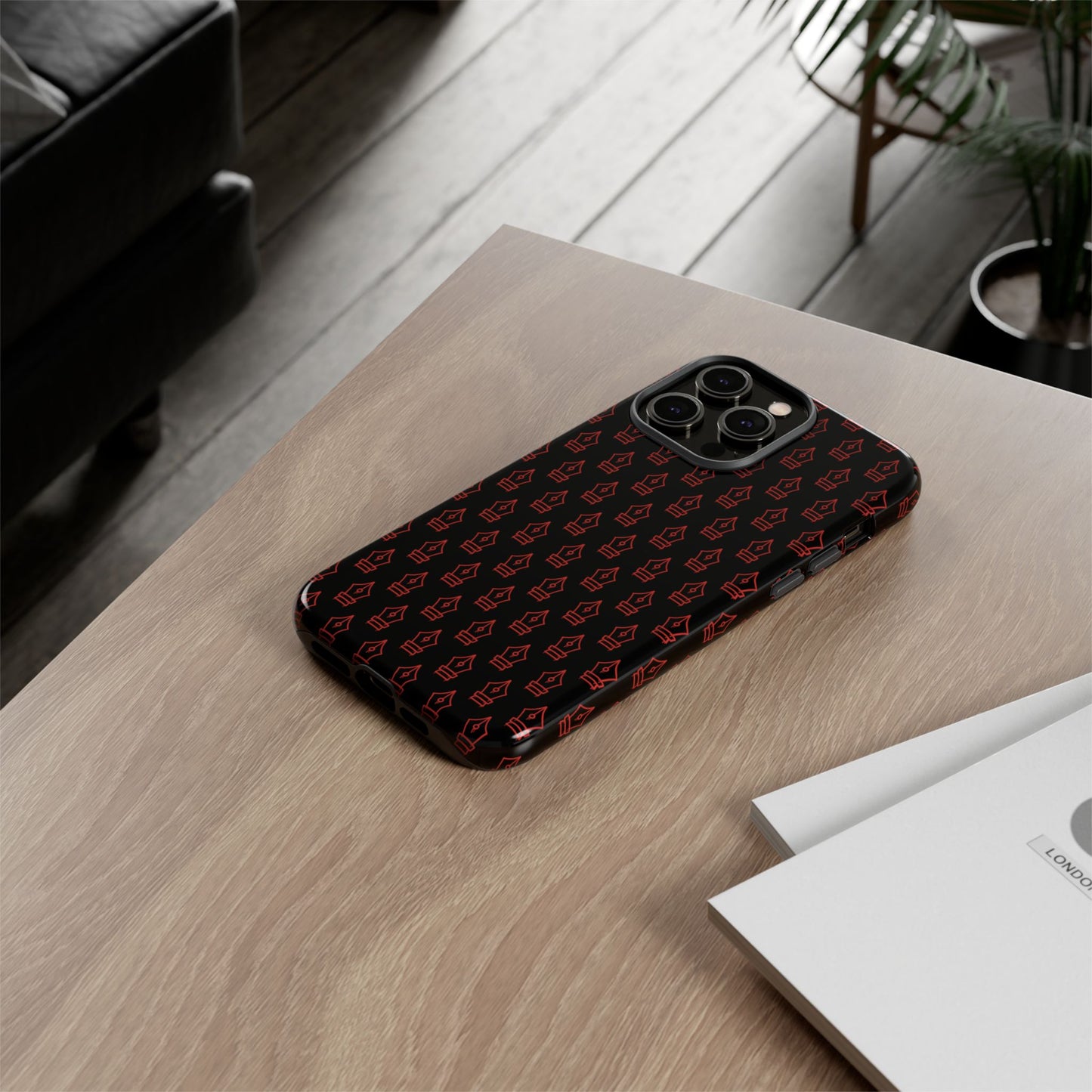 Inked Legacy Pattern Tough Case – Red Script Edition