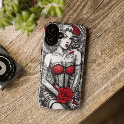 Scarlet Siren Tough Case – Rose Tattoo Edition