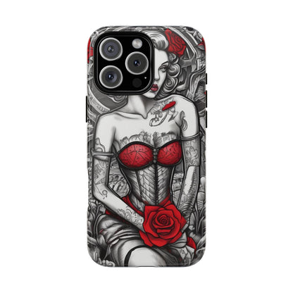 Scarlet Siren Tough Case – Rose Tattoo Edition