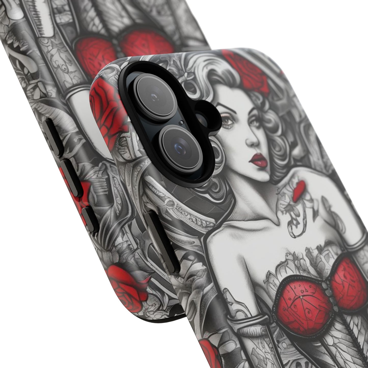 Scarlet Siren Tough Case – Rose Tattoo Edition