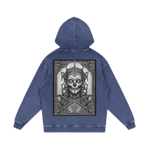 Inked Legacy - Acid Wash Skull King Hoodie