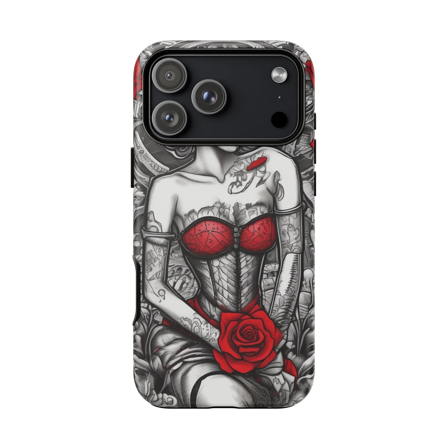 Scarlet Siren Tough Case – Rose Tattoo Edition