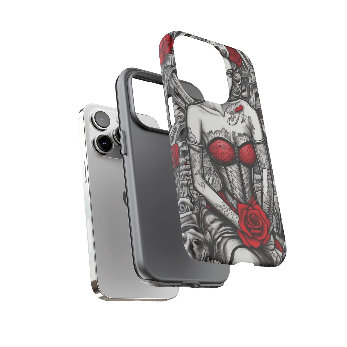 Scarlet Siren Tough Case – Rose Tattoo Edition