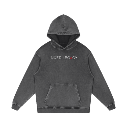 Inked Legacy - Acid Wash Blue Rose Queen Hoodie