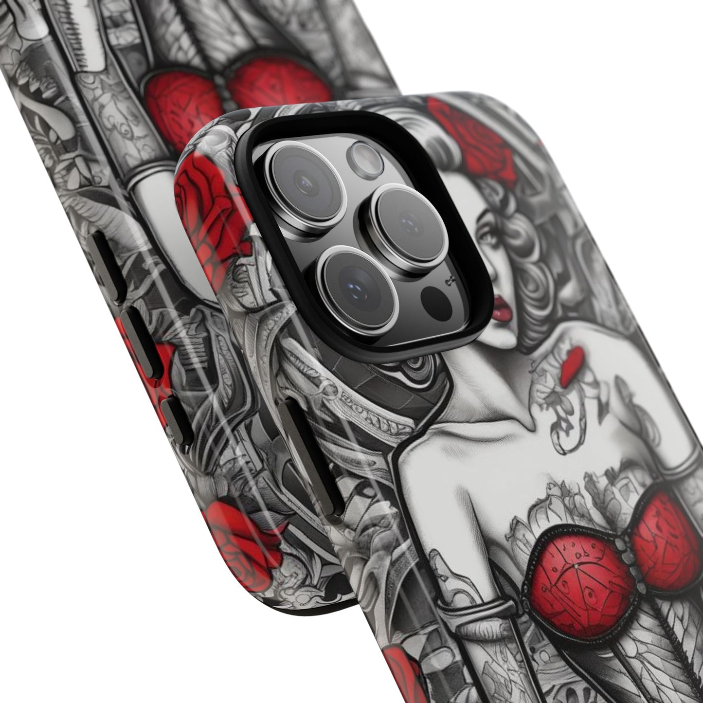 Scarlet Siren Tough Case – Rose Tattoo Edition