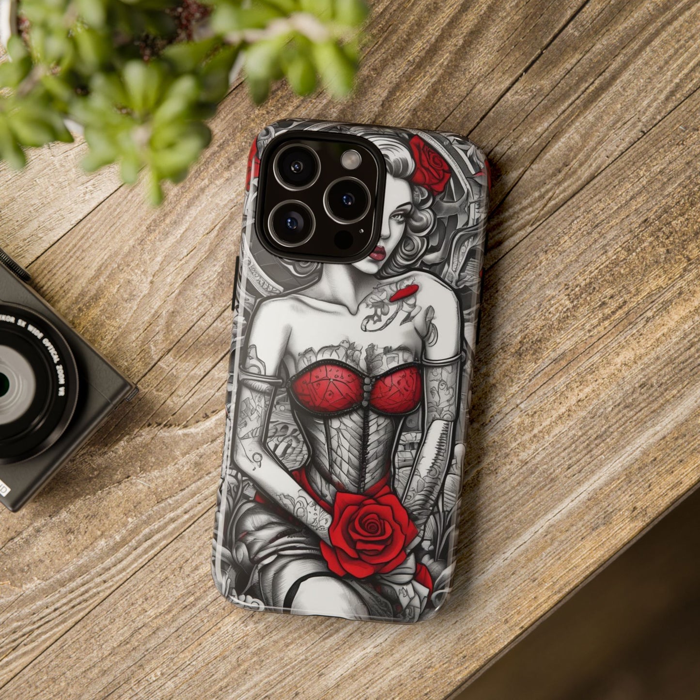 Scarlet Siren Tough Case – Rose Tattoo Edition