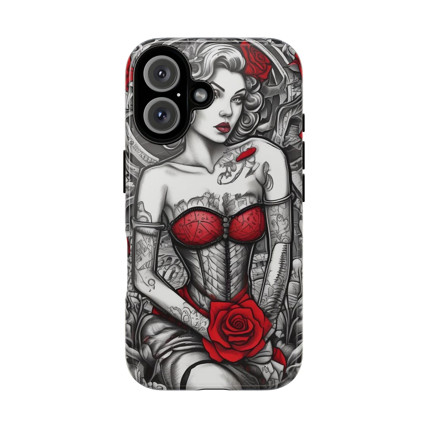 Scarlet Siren Tough Case – Rose Tattoo Edition