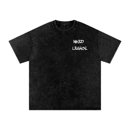 Black t-shirt with 'Inked Legacy' text on a white background