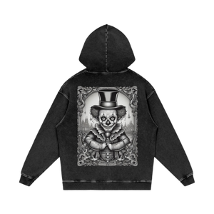 Inked Legacy - Acid Wash Gothic Clown Hoodie