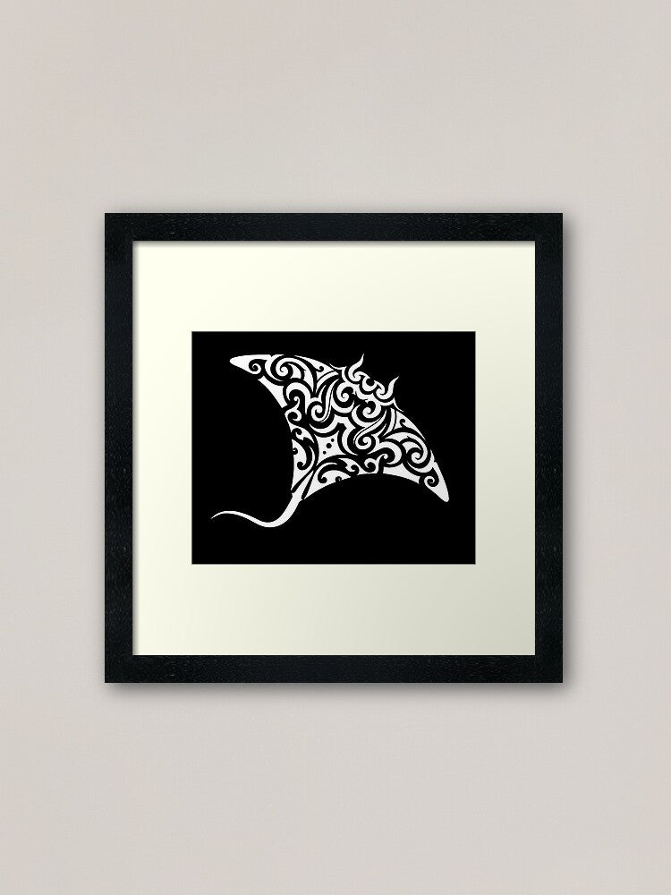 Inked Legacy - Framed Manta Ray
